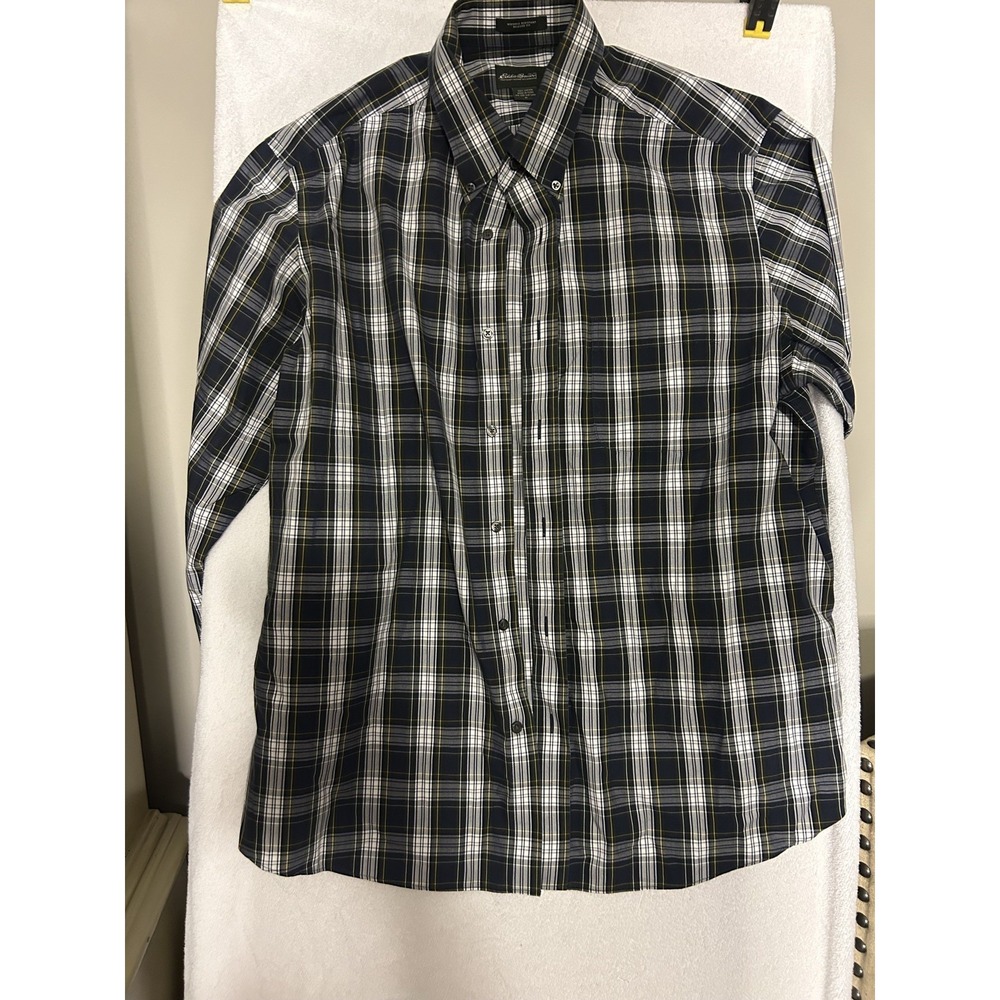 Eddie Bauer Wrinkle Free Classic Fit Button Down Shirt Men's XL